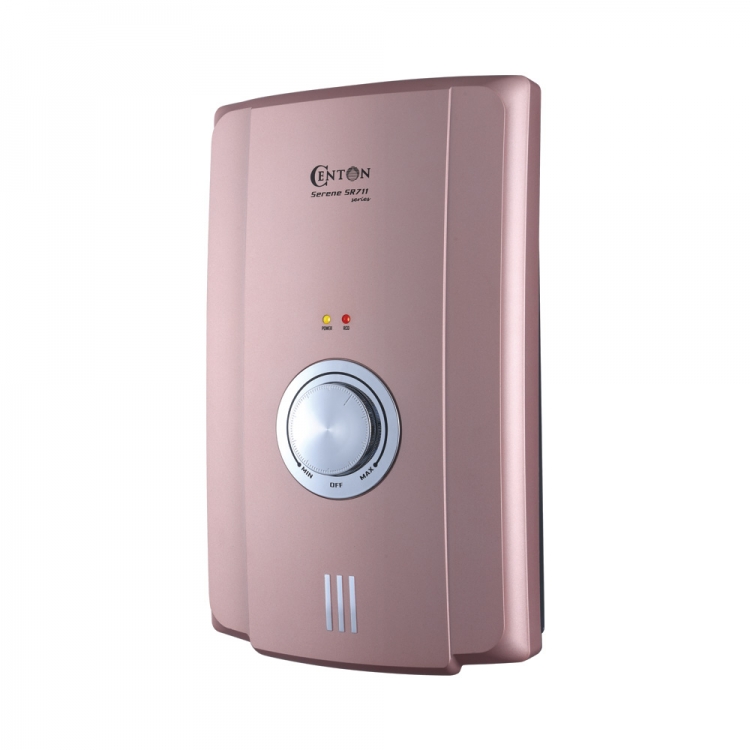 บริษัท ทิพย์ธนาพร จำกัด - จำหน่ายเครื่องใช้ไฟฟ้า เครื่องทำน้ำร้อน › CENTON  INSTANT WATER HEATER SR711E 5.5 KW ROSE GOLD